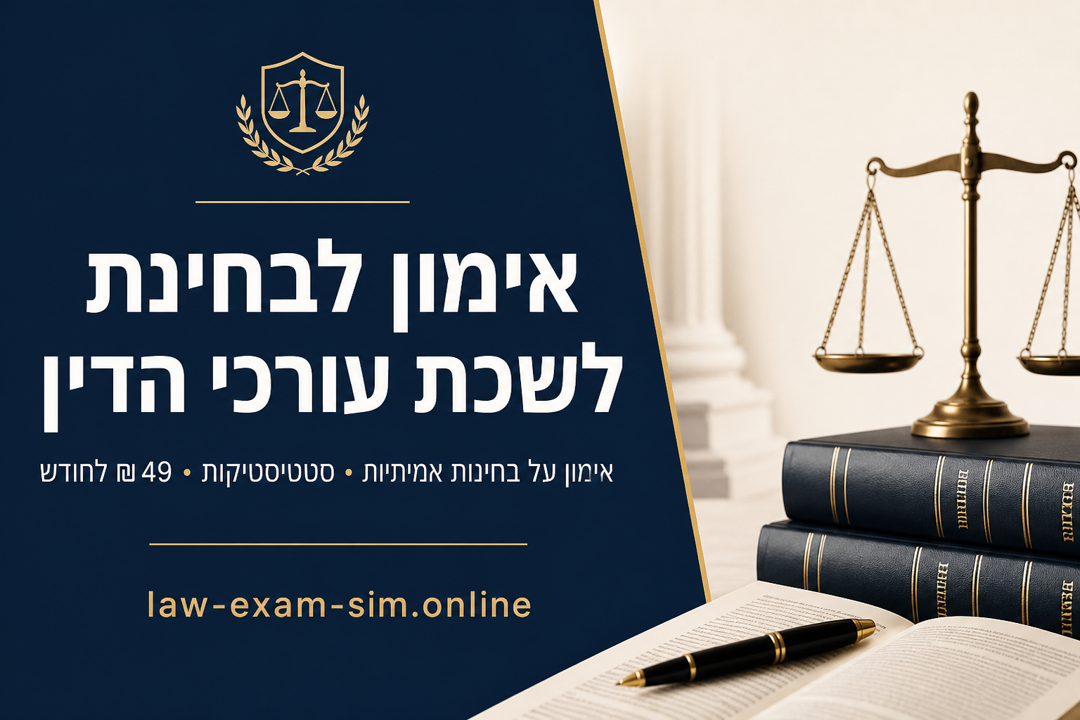 אימון לבחינת לשכת עורכי הדין — בחינות אמיתיות וסטטיסטיקות